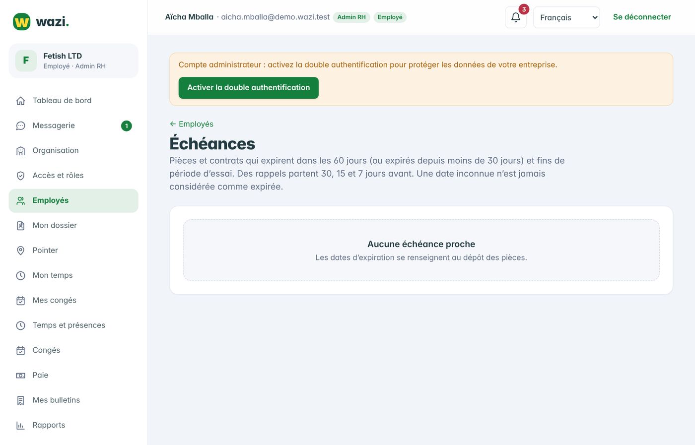 Wazi — Échéances et anciens salariés