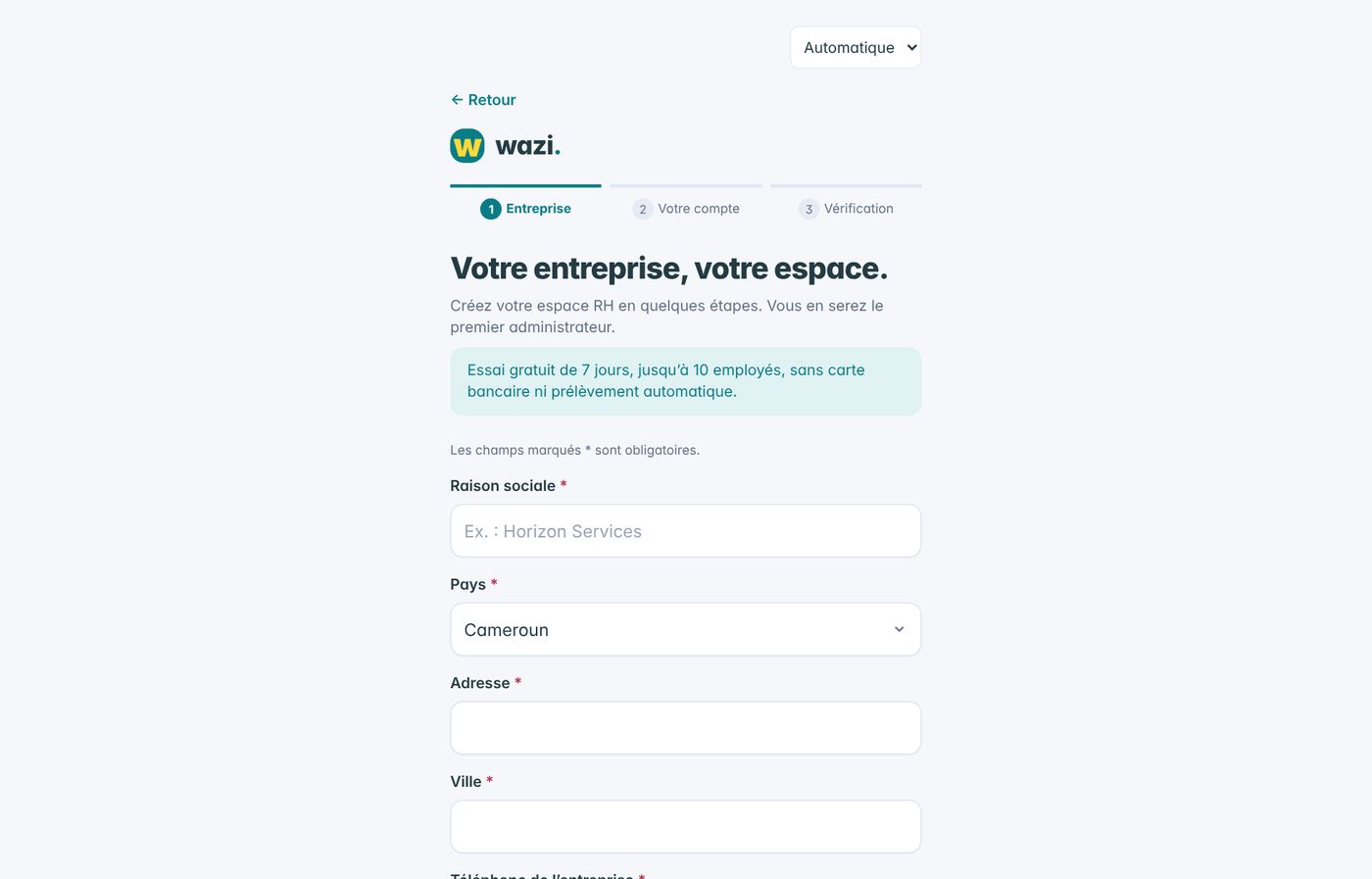 Wazi — Créer l’espace de l’entreprise