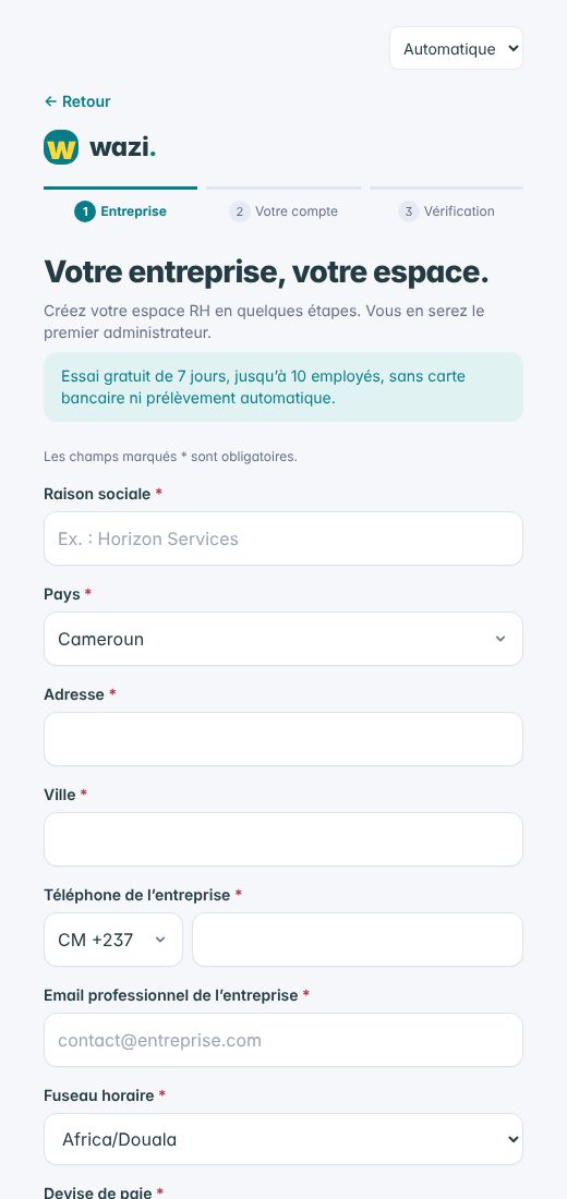 Wazi — Code partenaire et remise